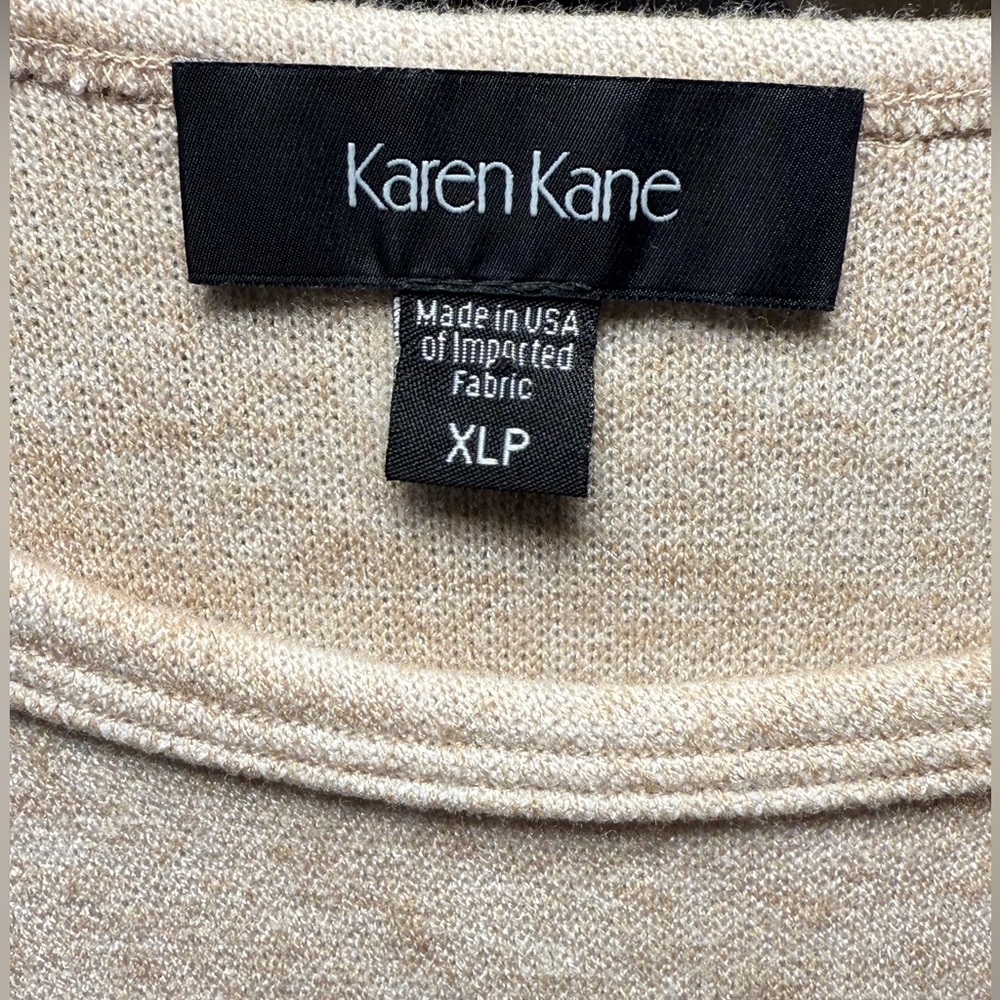 NWOT Karen Kane Women's Long Sleeve Knotted Shirt Blouse Top Large XLP Petite - Picture 5 of 5